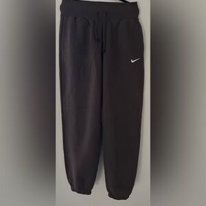Nike Dark Brown Fleece Oversized Joggers